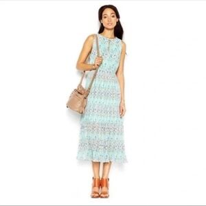 Blue Floral Midi Dress